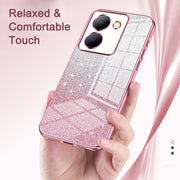 For vivo iQOO Z9x Gradient Glitter Powder Electroplated Phone Case(Purple)