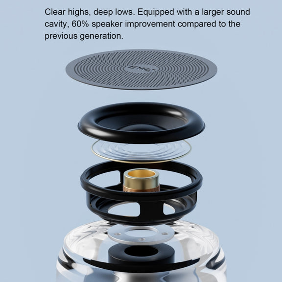 EWA A126 Mini Bluetooth 5.0 Bass Radiator Metal Speaker(Light blue)