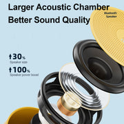 EWA A129 Mini Bluetooth 5.0 Bass Radiator Metal Speaker(Brown)