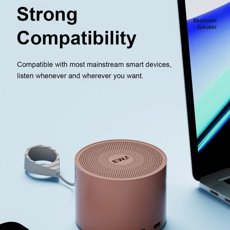 EWA A129 Mini Bluetooth 5.0 Bass Radiator Metal Speaker(Brown) - free shipping - PMC Jewellery - Order now!