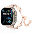 For Apple Watch Ultra 2 49mm Camellia Metal Chain Bracelet Watch Band(White Rose Gold) - Watch Bands by PMC TechLife | Online Shopping South Africa | PMC TechLife