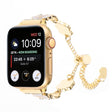 For Apple Watch Series 3 42mm Camellia Metal Chain Bracelet Watch Band(White Gold) - Watch Bands by PMC TechLife | Online Shopping South Africa | PMC TechLife