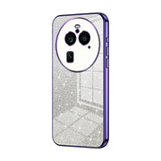 For OPPO Find X6 Pro Gradient Glitter Powder Electroplated Phone Case(Purple)