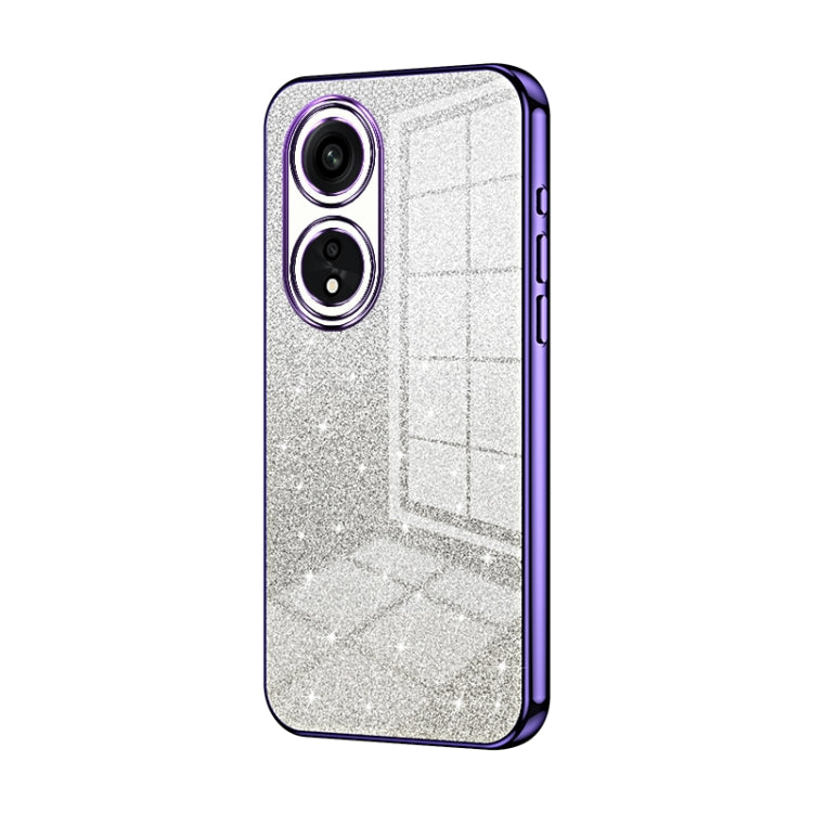 For OPPO A1 Pro Gradient Glitter Powder Electroplated Phone Case(Purple) - OPPO Cases by PMC TechLife | Online Shopping South Africa | PMC TechLife | Buy Now Pay Later Mobicred