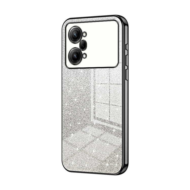 For OPPO K10 Pro Gradient Glitter Powder Electroplated Phone Case(Black) - OPPO Cases by PMC TechLife | Online Shopping South Africa | PMC TechLife | Buy Now Pay Later Mobicred