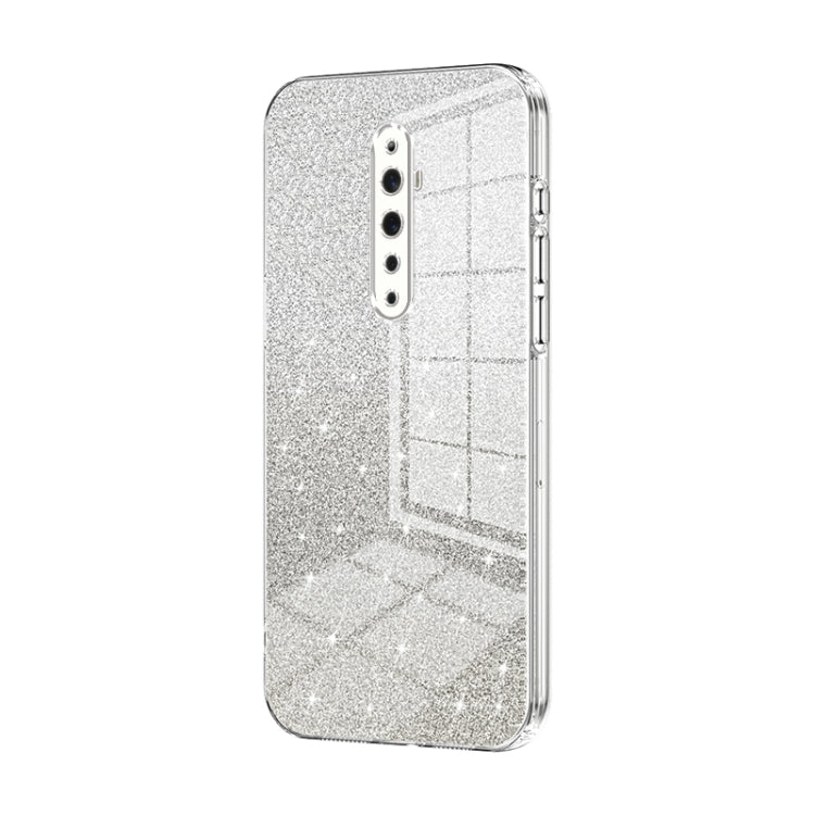 For OPPO Reno2 Z / Reno2 F Gradient Glitter Powder Electroplated Phone Case(Transparent) - OPPO Cases by PMC TechLife | Online Shopping South Africa | PMC TechLife | Buy Now Pay Later Mobicred