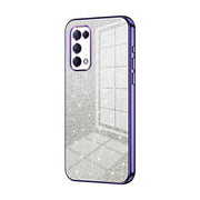 For OPPO Reno5 4G/5G / Reno5 K Gradient Glitter Powder Electroplated Phone Case(Purple)