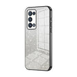 For OPPO Reno6 Pro+ Gradient Glitter Powder Electroplated Phone Case(Black) - OPPO Cases by PMC TechLife | Online Shopping South Africa | PMC TechLife | Buy Now Pay Later Mobicred