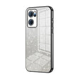 For OPPO Reno7 5G Gradient Glitter Powder Electroplated Phone Case(Black) - OPPO Cases by PMC TechLife | Online Shopping South Africa | PMC TechLife | Buy Now Pay Later Mobicred