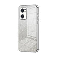 For OPPO Reno7 SE Gradient Glitter Powder Electroplated Phone Case(Silver) - OPPO Cases by PMC TechLife | Online Shopping South Africa | PMC TechLife | Buy Now Pay Later Mobicred