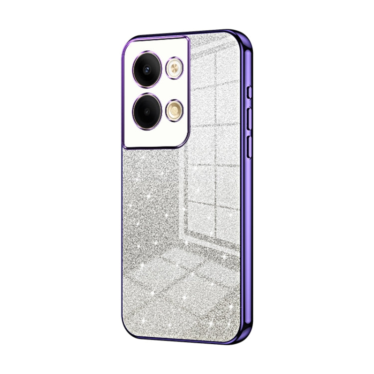 For OPPO Reno9 / Reno9 Pro Gradient Glitter Powder Electroplated Phone Case(Purple) - OPPO Cases by PMC TechLife | Online Shopping South Africa | PMC TechLife | Buy Now Pay Later Mobicred