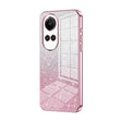 For OPPO Reno10 5G/Reno10 Pro 5G Global Gradient Glitter Powder Electroplated Phone Case(Pink) - OPPO Cases by PMC TechLife | Online Shopping South Africa | PMC TechLife | Buy Now Pay Later Mobicred