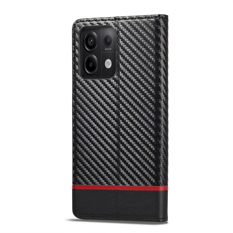 For Xiaomi Redmi Note 13 Pro 4G LC.IMEEKE Carbon Fiber Texture Flip Leather Phone Case(Horizontal Black) - Xiaomi Cases by LC.IMEEKE | Online Shopping South Africa | PMC TechLife | Buy Now Pay Later Mobicred