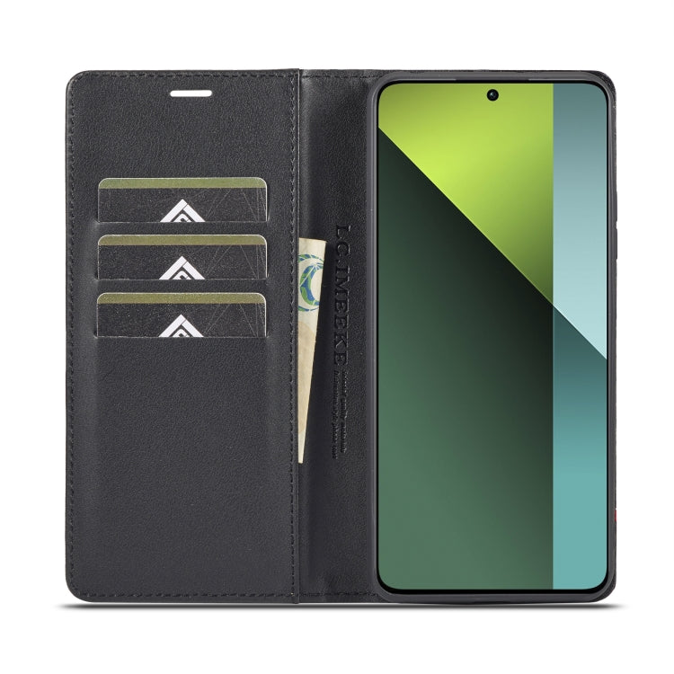 For Xiaomi Redmi Note 13 4G LC.IMEEKE Carbon Fiber Texture Flip Leather Phone Case(Horizontal Black) - Note 13 Cases by LC.IMEEKE | Online Shopping South Africa | PMC TechLife | Buy Now Pay Later Mobicred