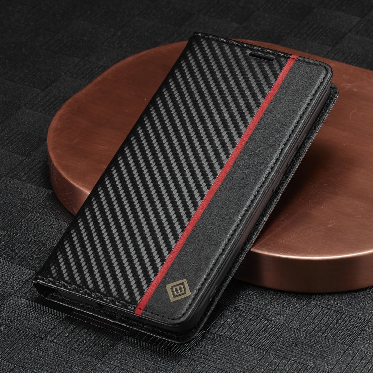 For Xiaomi Poco X6 Pro 5G LC.IMEEKE Carbon Fiber Texture Flip Leather Phone Case(Vertical Black) - free shipping - PMC Jewellery - Order now!