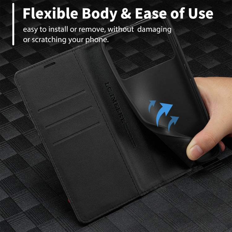 For Xiaomi Poco X6 Pro 5G LC.IMEEKE Carbon Fiber Texture Flip Leather Phone Case(Vertical Black) - free shipping - PMC Jewellery - Order now!