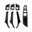 For BMW F10 / F18 5 Series 7pcs Car Inside Doors Handle Pull Trim Cover, Right Driving, 51417225874(Black) - Door Handles by PMC TechLife | Online Shopping South Africa | PMC TechLife