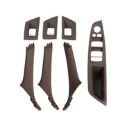 For BMW F10 / F18 5 Series 7pcs Car Inside Doors Handle Pull Trim Cover, Right Driving, 51417225874(Mocha Color)