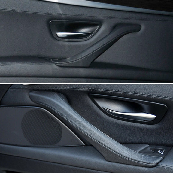 For BMW F10 / F18 5 Series 7pcs Car Inside Doors Handle Pull Trim Cover, Right Driving, 51417225874(Beige Yellow)