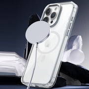For iPhone 12 MagSafe Magnetic Clear Phone Case(Purple)