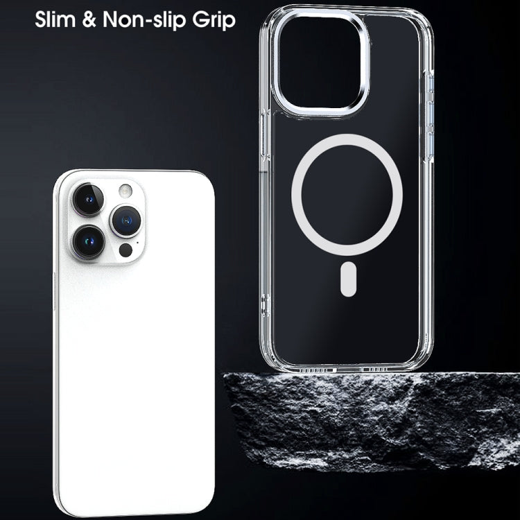For iPhone 12 MagSafe Magnetic Clear Phone Case(Purple)