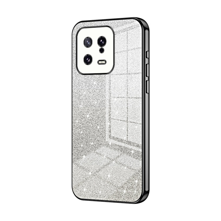 For Xiaomi 13 Gradient Glitter Powder Electroplated Phone Case(Black) - 13 Cases by PMC TechLife | Online Shopping South Africa | PMC TechLife | Buy Now Pay Later Mobicred