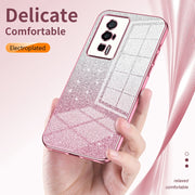 For Xiaomi 14 Ultra Gradient Glitter Powder Electroplated Phone Case(Purple)