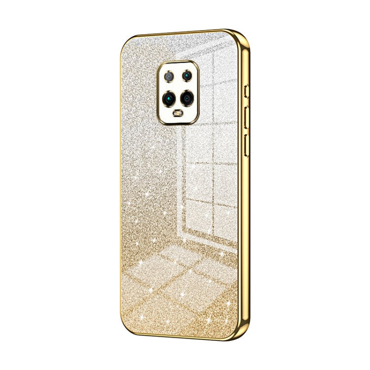For Xiaomi Redmi 10X Pro 5G Gradient Glitter Powder Electroplated Phone Case(Gold) - Xiaomi Cases by PMC TechLife | Online Shopping South Africa | PMC TechLife | Buy Now Pay Later Mobicred