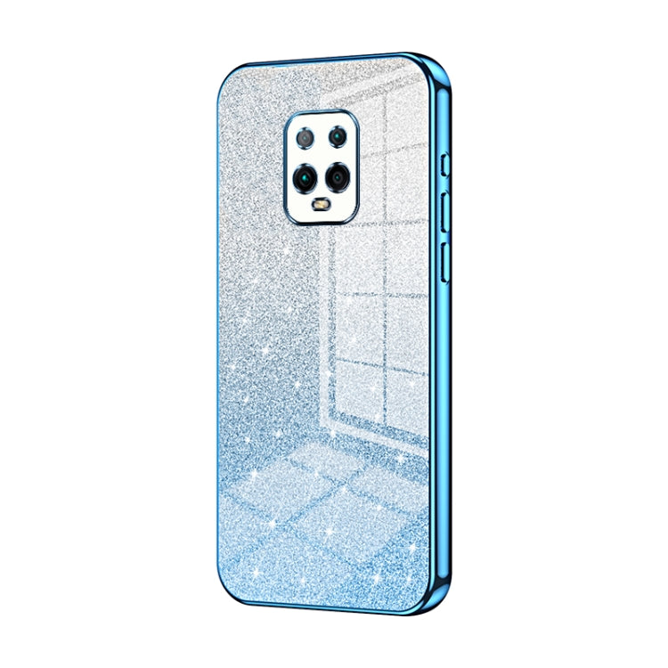 For Xiaomi Redmi 10X Pro 5G Gradient Glitter Powder Electroplated Phone Case(Blue) - Xiaomi Cases by PMC TechLife | Online Shopping South Africa | PMC TechLife | Buy Now Pay Later Mobicred