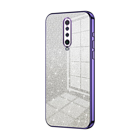 For Xiaomi Redmi K30 / K30 5G Gradient Glitter Powder Electroplated Phone Case(Purple)
