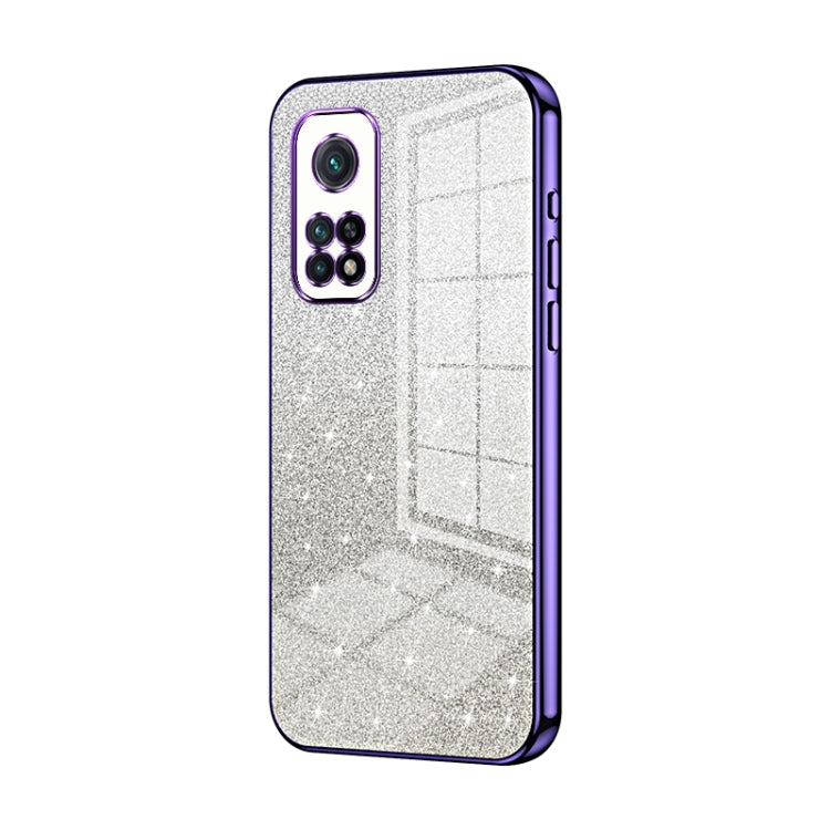 For Xiaomi Redmi K30S / Mi 10T Pro 5G Gradient Glitter Powder Electroplated Phone Case(Purple) - Xiaomi Cases by PMC TechLife | Online Shopping South Africa | PMC TechLife | Buy Now Pay Later Mobicred