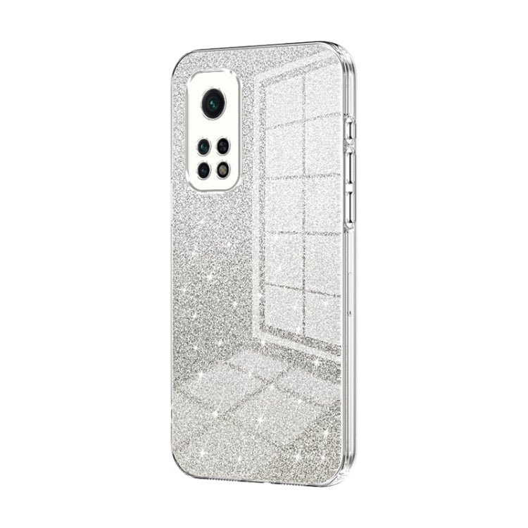 For Xiaomi Redmi K30S / Mi 10T Pro 5G Gradient Glitter Powder Electroplated Phone Case(Transparent) - Xiaomi Cases by PMC TechLife | Online Shopping South Africa | PMC TechLife | Buy Now Pay Later Mobicred