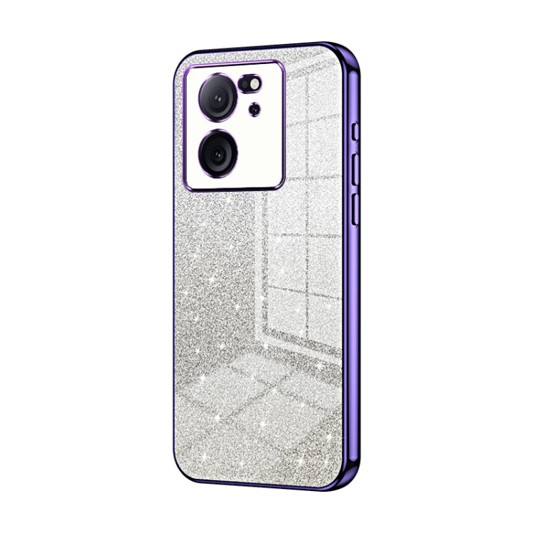 For Xiaomi Redmi K60 Ultra / Xiaomi 13T Gradient Glitter Powder Electroplated Phone Case(Purple) - Redmi K60 Ultra Cases by PMC TechLife | Online Shopping South Africa | PMC TechLife | Buy Now Pay Later Mobicred