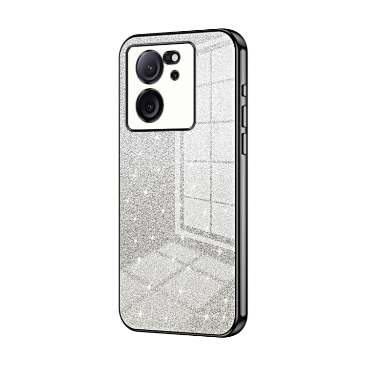 For Xiaomi Redmi K60 Ultra / Xiaomi 13T Gradient Glitter Powder Electroplated Phone Case(Black) - Xiaomi Cases by PMC TechLife | Online Shopping South Africa | PMC TechLife | Buy Now Pay Later Mobicred