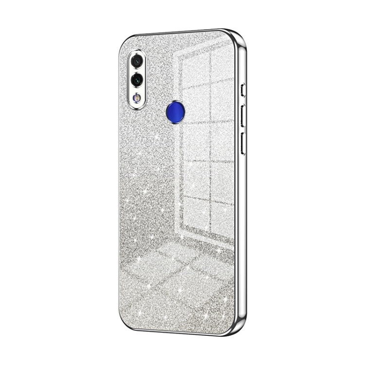 For Xiaomi Redmi Note 7 / Note 7 Pro Gradient Glitter Powder Electroplated Phone Case(Silver) - Xiaomi Cases by PMC TechLife | Online Shopping South Africa | PMC TechLife | Buy Now Pay Later Mobicred