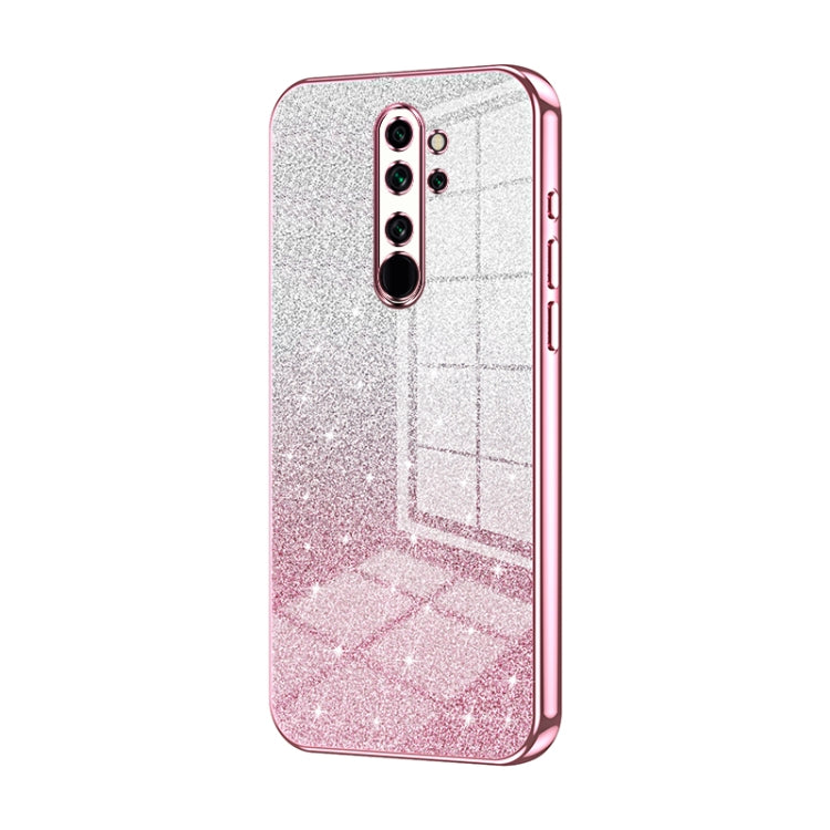 For Xiaomi Redmi Note 8 Pro Gradient Glitter Powder Electroplated Phone Case(Pink) - free shipping - PMC TechLife - Order now!