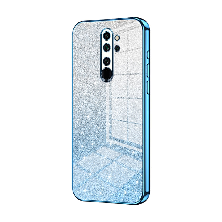 For Xiaomi Redmi Note 8 Pro Gradient Glitter Powder Electroplated Phone Case(Blue) - free shipping - PMC TechLife - Order now!