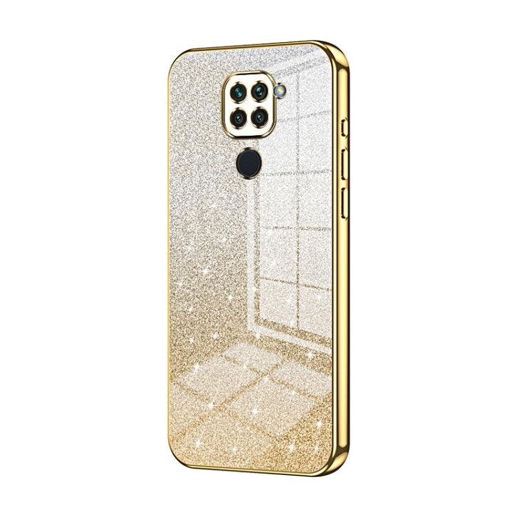 For Xiaomi Redmi Note 9 / 10X 4G Gradient Glitter Powder Electroplated Phone Case(Gold) - Xiaomi Cases by PMC TechLife | Online Shopping South Africa | PMC TechLife | Buy Now Pay Later Mobicred