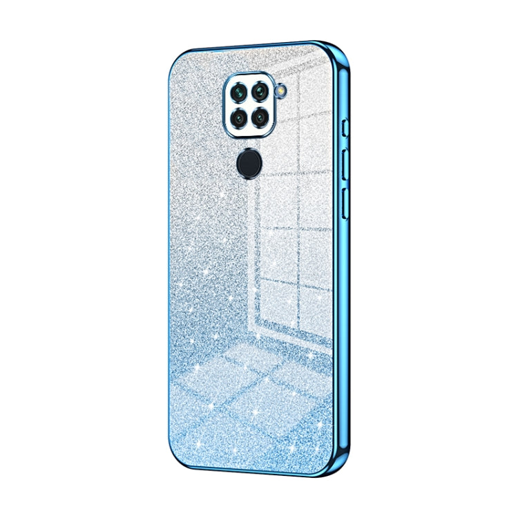 For Xiaomi Redmi Note 9 / 10X 4G Gradient Glitter Powder Electroplated Phone Case(Blue) - free shipping - PMC TechLife - Order now!