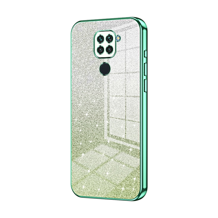For Xiaomi Redmi Note 9 / 10X 4G Gradient Glitter Powder Electroplated Phone Case(Green) - Xiaomi Cases by PMC TechLife | Online Shopping South Africa | PMC TechLife | Buy Now Pay Later Mobicred