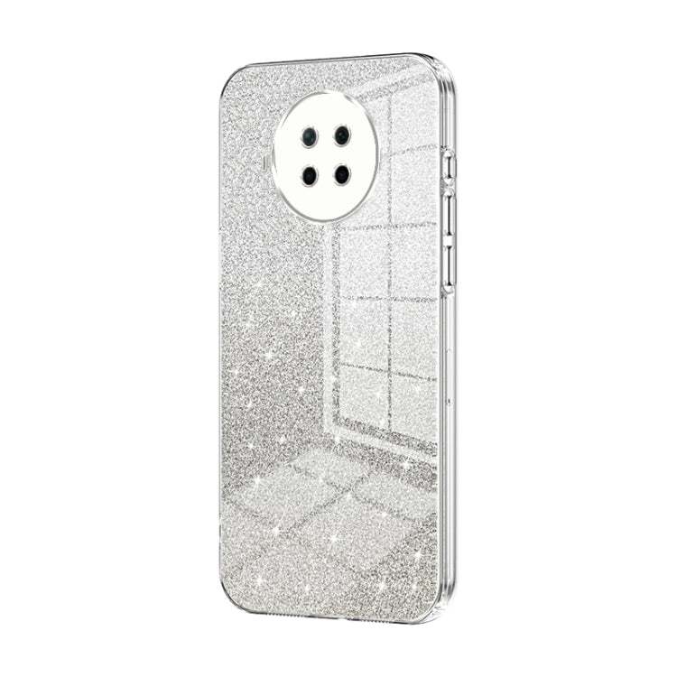 For Xiaomi Redmi Note 9 Pro 5G/Mi 10T Lite Gradient Glitter Powder Electroplated Phone Case(Transparent) - Xiaomi Cases by PMC TechLife | Online Shopping South Africa | PMC TechLife | Buy Now Pay Later Mobicred