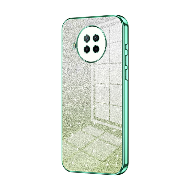 For Xiaomi Redmi Note 9 Pro 5G/Mi 10T Lite Gradient Glitter Powder Electroplated Phone Case(Green) - Xiaomi Cases by PMC TechLife | Online Shopping South Africa | PMC TechLife | Buy Now Pay Later Mobicred