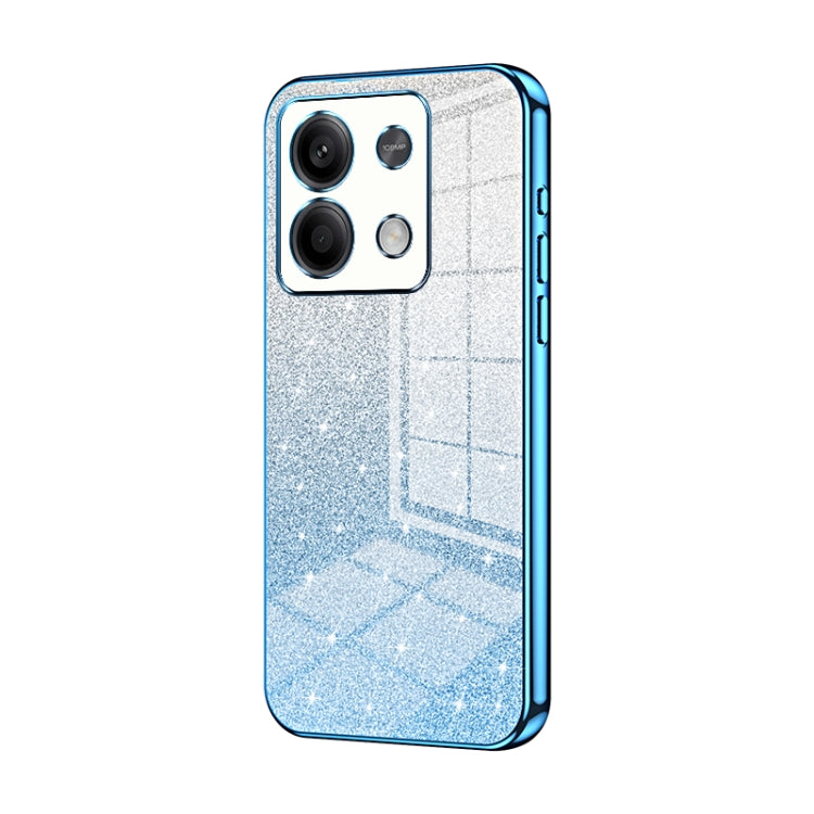 For Xiaomi Redmi Note 13 5G Gradient Glitter Powder Electroplated Phone Case(Blue) - Note 13 Cases by PMC TechLife | Online Shopping South Africa | PMC TechLife | Buy Now Pay Later Mobicred