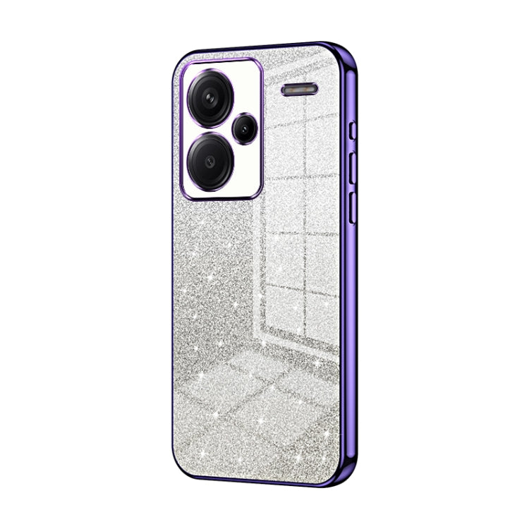 For Xiaomi Redmi Note 13 Pro+ Gradient Glitter Powder Electroplated Phone Case(Purple) - Note 13 Pro+ Cases by PMC TechLife | Online Shopping South Africa | PMC TechLife | Buy Now Pay Later Mobicred