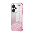 For Xiaomi Redmi Note 13 Pro+ Gradient Glitter Powder Electroplated Phone Case(Pink) - Note 13 Pro+ Cases by PMC TechLife | Online Shopping South Africa | PMC TechLife