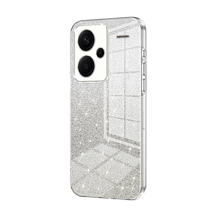 For Xiaomi Redmi Note 13 Pro+ Gradient Glitter Powder Electroplated Phone Case(Transparent) - Note 13 Pro+ Cases by PMC TechLife | Online Shopping South Africa | PMC TechLife | Buy Now Pay Later Mobicred