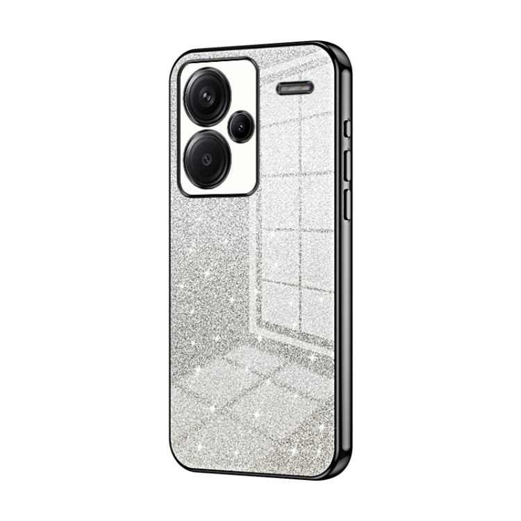 For Xiaomi Redmi Note 13 Pro+ Gradient Glitter Powder Electroplated Phone Case(Black) - Note 13 Pro+ Cases by PMC TechLife | Online Shopping South Africa | PMC TechLife | Buy Now Pay Later Mobicred