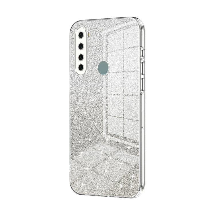 For Xiaomi Redmi Note 8 / Note 8 2021 Gradient Glitter Powder Electroplated Phone Case(Transparent) - Xiaomi Cases by PMC TechLife | Online Shopping South Africa | PMC TechLife | Buy Now Pay Later Mobicred