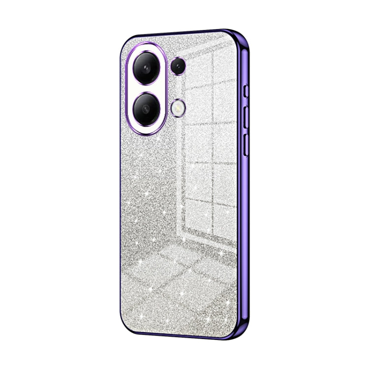 For Xiaomi Redmi Note 13 4G Gradient Glitter Powder Electroplated Phone Case(Purple) - Note 13 Cases by PMC TechLife | Online Shopping South Africa | PMC TechLife | Buy Now Pay Later Mobicred