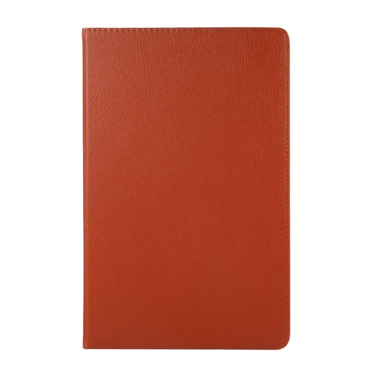 For Lenovo Tab M11 / Xiaoxin Pad 11 2024 360 Degree Rotation Litchi Texture Leather Tablet Case(Brown) - Lenovo by PMC Jewellery | Online Shopping South Africa | PMC Jewellery | Buy Now Pay Later Mobicred